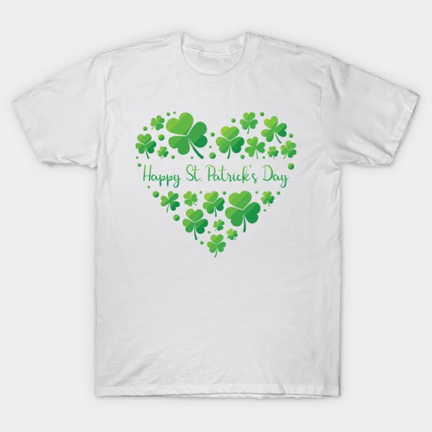 St Patrick's Heart T-Shirt by jobieh shop